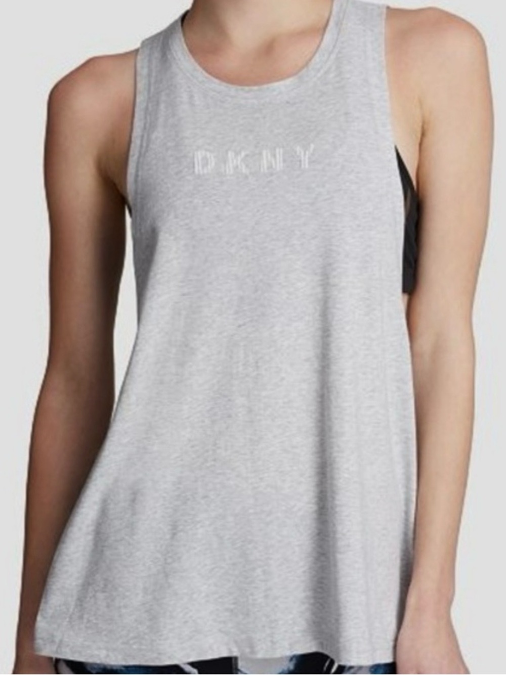 DKNY Sport / Logo Athletic Tank Top / Gray